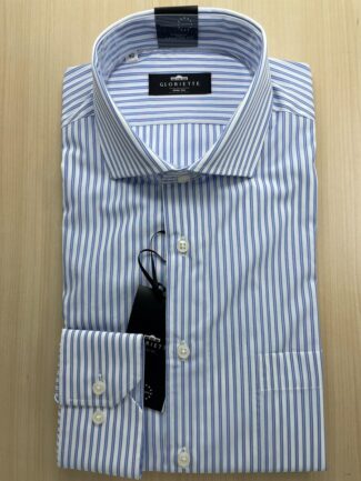 Hemd in klassischem Streif mit Haifisch-Kragen